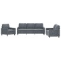 Dreiteilige Sofagarnitur aus dunkelgrauem Samt mit Kissen von , Sofas - Ref: Foro24-3201477, Preis: 598,99 €, Rabatt: %