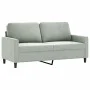 Sofa set with cushions 2 pieces light gray velvet by , Sofas - Ref: Foro24-3201496, Price: 386,92 €, Discount: %