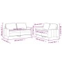 Sofagarnitur mit Kissen, 2-teilig, hellgrauer Samt von , Sofas - Ref: Foro24-3201496, Preis: 385,86 €, Rabatt: %