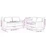 Sofagarnitur mit Kissen, 2-teilig, hellgrauer Samt von , Sofas - Ref: Foro24-3201496, Preis: 386,92 €, Rabatt: %