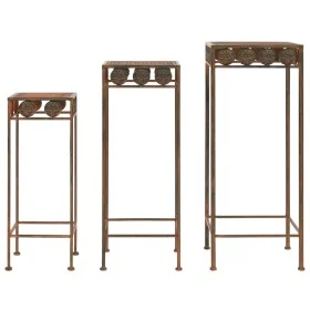 Juego de soportes de planta 3 pzas estilo vintage metal oxidado de vidaXL, Soportes para macetas - Ref: Foro24-245928, Precio...