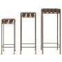 Juego de soportes de planta 3 pzas estilo vintage metal oxidado de vidaXL, Soportes para macetas - Ref: Foro24-245928, Precio...