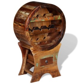 Botellero para 10 botellas madera maciza reciclada en Botelleros | Comprar online en Foro24