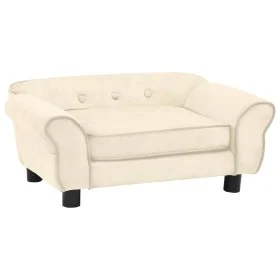 Sofá para perros felpa color crema 72x45x30 cm de , Camas para perros - Ref: Foro24-171042, Precio: 93,00 €, Descuento: %