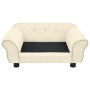 Cremefarbenes Hundesofa aus Plüsch, 72 x 45 x 30 cm von , Betten für Hunde - Ref: Foro24-171042, Preis: 102,31 €, Rabatt: %