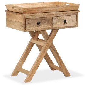 Mesa auxiliar de madera maciza de mango 65x40x76 cm en Mesas auxiliares | Comprar online en Foro24