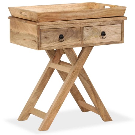 Mesa auxiliar de madera maciza de mango 65x40x76 cm en Mesas auxiliares | Comprar online en Foro24
