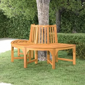 Semicircular tree bench solid eucalyptus wood Ø160 cm by , garden benches - Ref: Foro24-319423, Price: 229,38 €, Discount: %