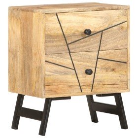 Mesita de noche de madera maciza de mango 40x30x50 cm en Mesitas de noche | Comprar online en Foro24