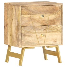 Mesita de noche de madera maciza de mango 40x30x50 cm en Mesitas de noche | Comprar online en Foro24