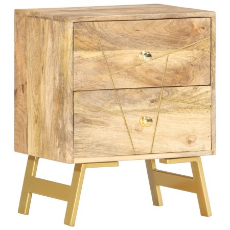 Mesita de noche de madera maciza de mango 40x30x50 cm en Mesitas de noche | Comprar online en Foro24