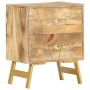 Mesita de noche de madera maciza de mango 40x30x50 cm en Mesitas de noche | Comprar online en Foro24