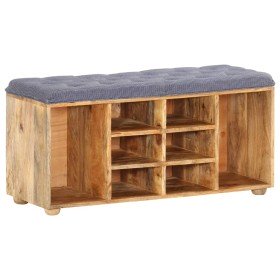 Banco de recibidor madera maciza de mango 100x35x47 cm en Bancos para recibidores y almacenamiento | Comprar online en Foro24