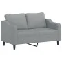 2 seater sofa in light gray fabric 140 cm by , Sofas - Ref: Foro24-359359, Price: 223,41 €, Discount: %