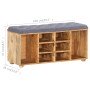 Banco de recibidor madera maciza de mango 100x35x47 cm en Bancos para recibidores y almacenamiento | Comprar online en Foro24