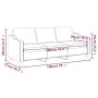 3-seater sofa in light gray fabric 180 cm by , Sofas - Ref: Foro24-359367, Price: 267,28 €, Discount: %