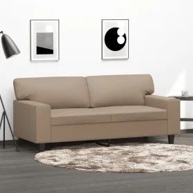 2-seater sofa in cappuccino-colored synthetic leather 140 cm by , Sofas - Ref: Foro24-359421, Price: 264,98 €, Discount: %