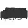 3-seater black fabric sofa 180 cm by , Sofas - Ref: Foro24-359371, Price: 262,78 €, Discount: %