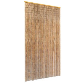 Cortina de bambú para puerta contra insectos 100x220 cm