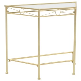 Mesa auxiliar de estilo vintage metal 87x34x73 cm dorada