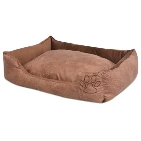 Dog bed with PU artificial leather cushion size S beige by , Beds for dogs - Ref: Foro24-170425, Price: 21,31 €, Discount: %