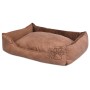 Dog bed with PU artificial leather cushion size S beige by , Beds for dogs - Ref: Foro24-170425, Price: 26,60 €, Discount: %