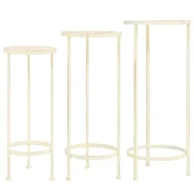 Set Pflanzenstützen im Vintage-Stil, 3 Stück, aus weißem Metall von vidaXL, Topfständer - Ref: Foro24-245937, Preis: 74,57 €,...