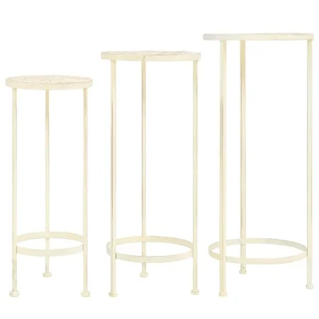 Set Pflanzenstützen im Vintage-Stil, 3 Stück, aus weißem Metall von vidaXL, Topfständer - Ref: Foro24-245937, Preis: 74,35 €,...