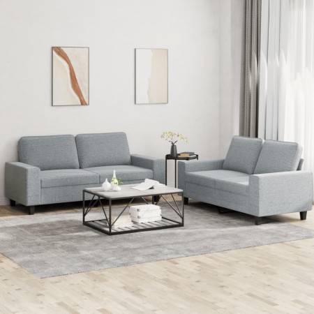 2-piece sofa set light gray fabric by , Sofas - Ref: Foro24-3201882, Price: 508,89 €, Discount: %