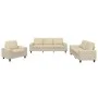 3-piece sofa set in cream fabric by , Sofas - Ref: Foro24-3201868, Price: 734,93 €, Discount: %