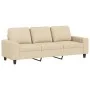 3-piece sofa set in cream fabric by , Sofas - Ref: Foro24-3201868, Price: 734,93 €, Discount: %