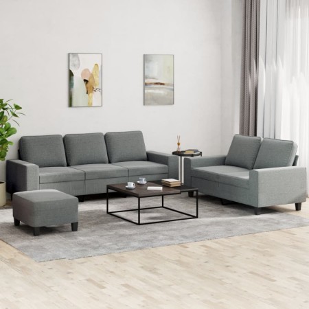 3-teilige Sofagarnitur aus dunkelgrauem Stoff von , Sofas - Ref: Foro24-3201907, Preis: 592,74 €, Rabatt: %
