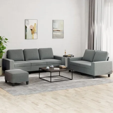 3-teilige Sofagarnitur aus dunkelgrauem Stoff von , Sofas - Ref: Foro24-3201907, Preis: 552,82 €, Rabatt: %