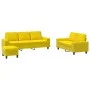 3-piece sofa set light yellow fabric by , Sofas - Ref: Foro24-3201911, Price: 560,71 €, Discount: %