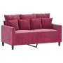 Sofagarnitur mit Kissen 2-teilig aus rotem Samt von , Sofas - Ref: Foro24-3201704, Preis: 427,65 €, Rabatt: %