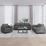 Sofa set with cushions 3 pieces dark gray fabric by , Sofas - Ref: Foro24-3201771, Price: 659,26 €, Discount: %