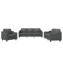 Sofa set with cushions 3 pieces dark gray fabric by , Sofas - Ref: Foro24-3201771, Price: 615,38 €, Discount: %