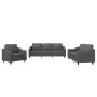 Sofa set with cushions 3 pieces dark gray fabric by , Sofas - Ref: Foro24-3201771, Price: 659,26 €, Discount: %