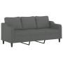 Sofa set with cushions 3 pieces dark gray fabric by , Sofas - Ref: Foro24-3201771, Price: 615,38 €, Discount: %