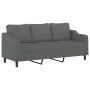 Sofa set with cushions 3 pieces dark gray fabric by , Sofas - Ref: Foro24-3201771, Price: 659,26 €, Discount: %