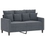 Dreiteilige Sofagarnitur aus dunkelgrauem Samt mit Kissen von , Sofas - Ref: Foro24-3201731, Preis: 508,55 €, Rabatt: %