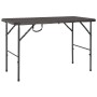 Folding garden table HDPE brown rattan look 120x60x74 cm by vidaXL, Garden tables - Ref: Foro24-44553, Price: 66,16 €, Discou...