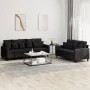 2-piece black velvet sofa set with cushions by , Sofas - Ref: Foro24-3201725, Price: 468,08 €, Discount: %