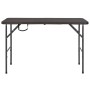 Folding garden table HDPE brown rattan look 120x60x74 cm by vidaXL, Garden tables - Ref: Foro24-44553, Price: 66,16 €, Discou...