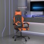 Silla gaming cuero sintético negro y naranja en Sillas gaming | Comprar online en Foro24