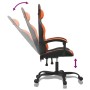 Silla gaming cuero sintético negro y naranja en Sillas gaming | Comprar online en Foro24