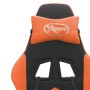 Silla gaming cuero sintético negro y naranja en Sillas gaming | Comprar online en Foro24