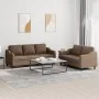 Sofa set with cushions 2 pieces brown fabric by , Sofas - Ref: Foro24-3201837, Price: 511,18 €, Discount: %