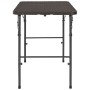 Folding garden table HDPE brown rattan look 120x60x74 cm by vidaXL, Garden tables - Ref: Foro24-44553, Price: 66,16 €, Discou...