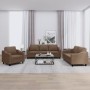 Sofagarnitur mit Kissen 3-teilig aus braunem Stoff von , Sofas - Ref: Foro24-3201773, Preis: 659,60 €, Rabatt: %